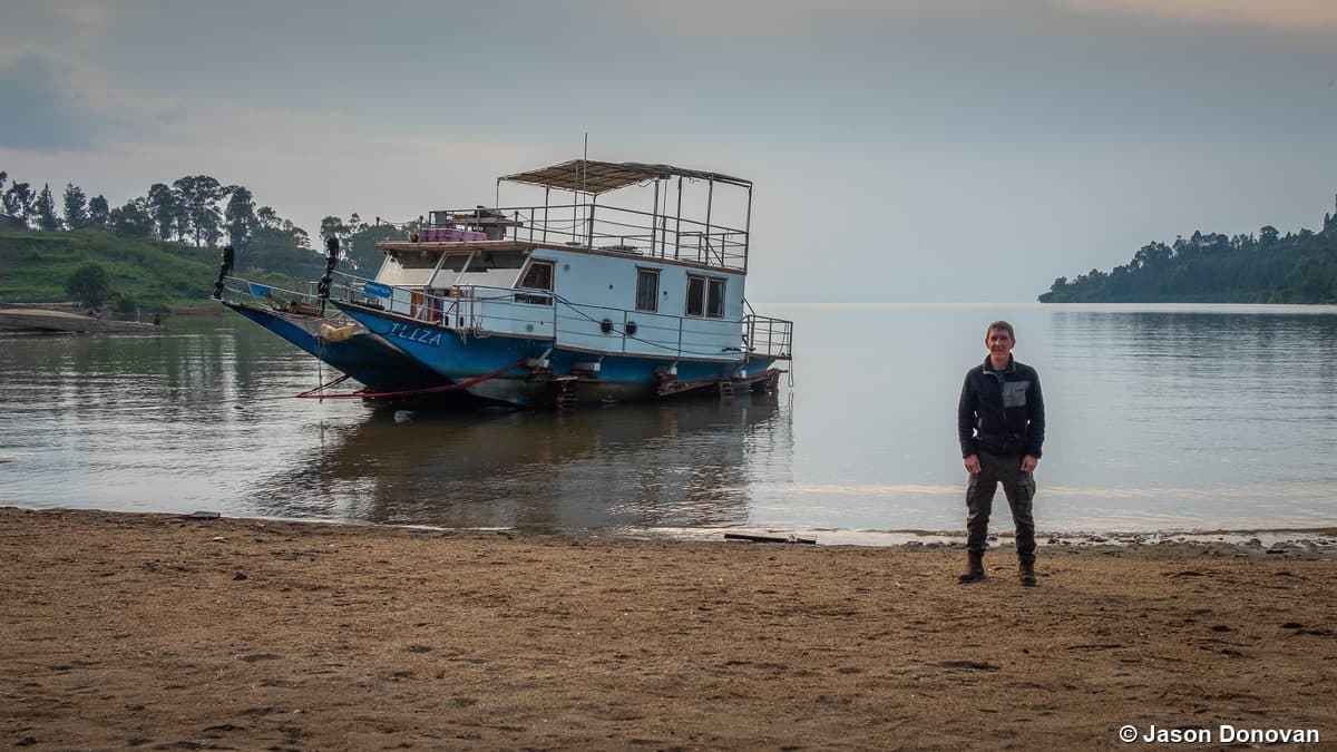 Tourist boat trip on Lake Kivu, Rwanda
