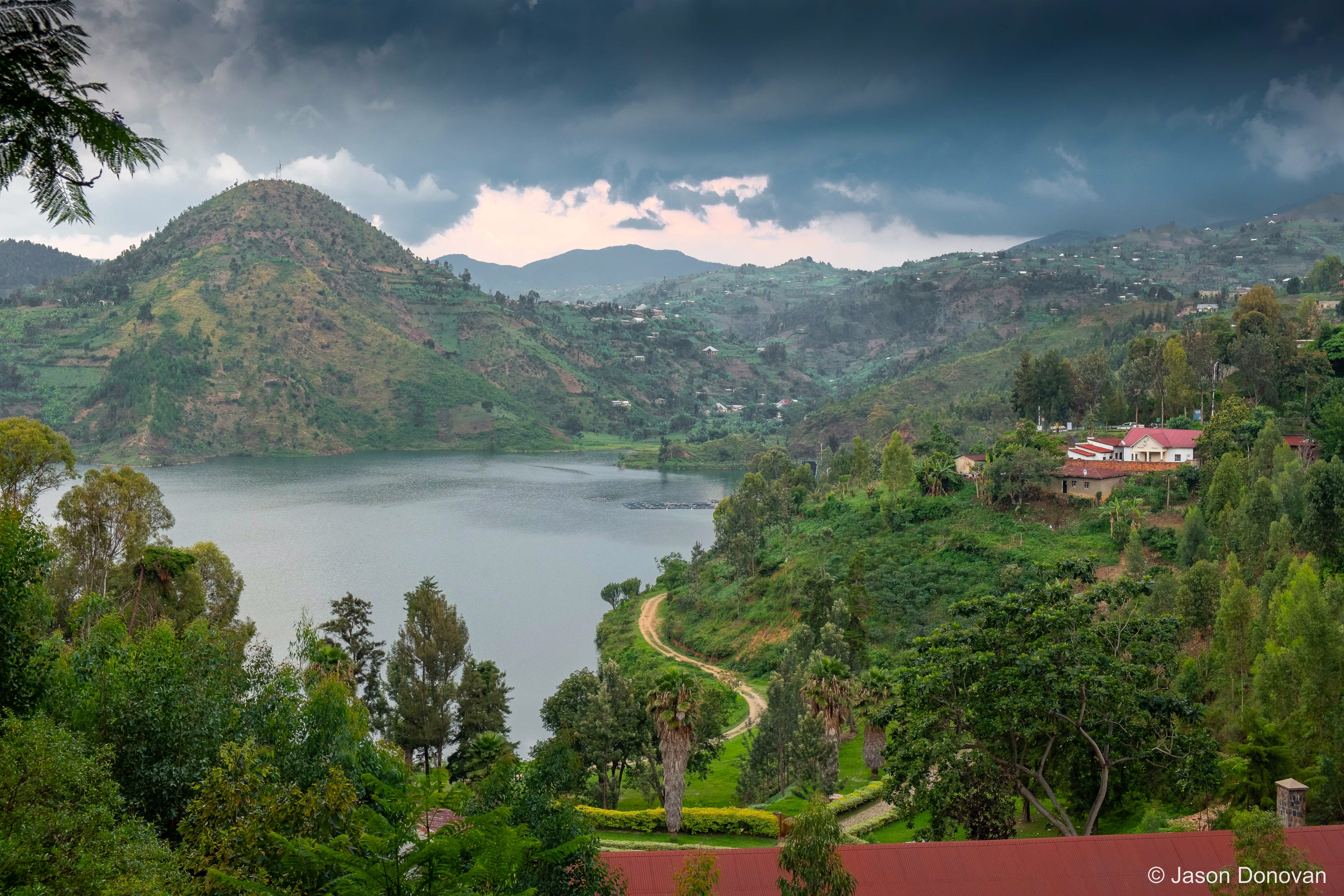 Dark Clouds over Lake Kivu Rwanda photography by Jason Donovan