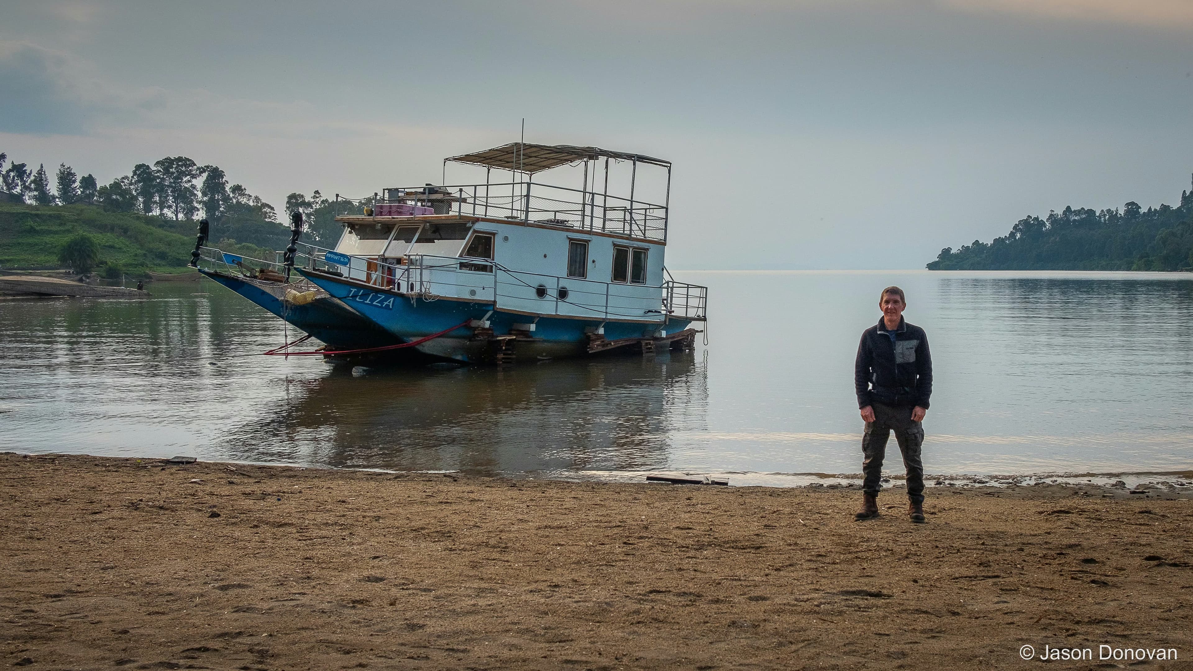 Tourist Boat for Hire Rwanda photography by Jason Donovan