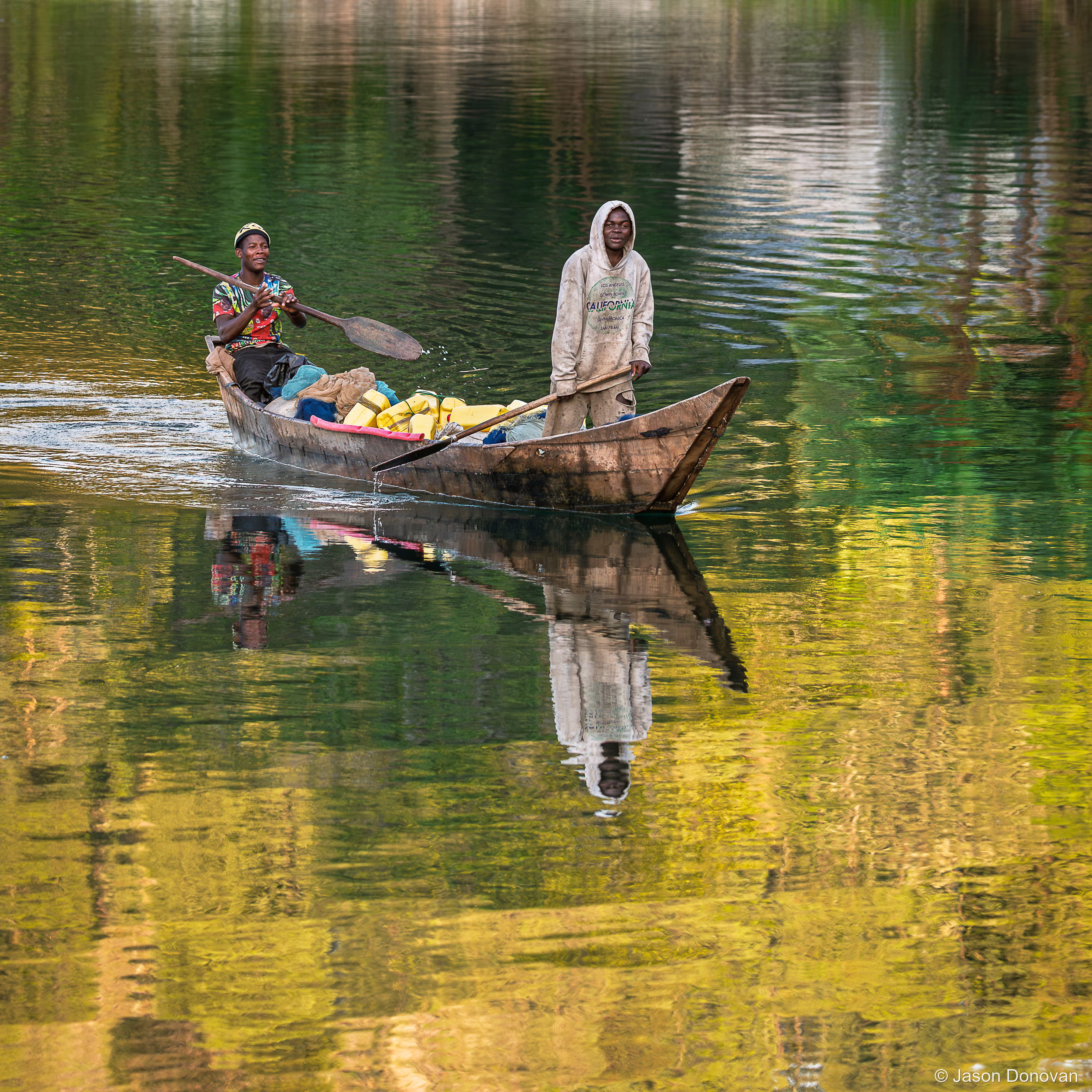 Fishermen early morning Lake Kivu Rwanda photography by Jason Donovan
