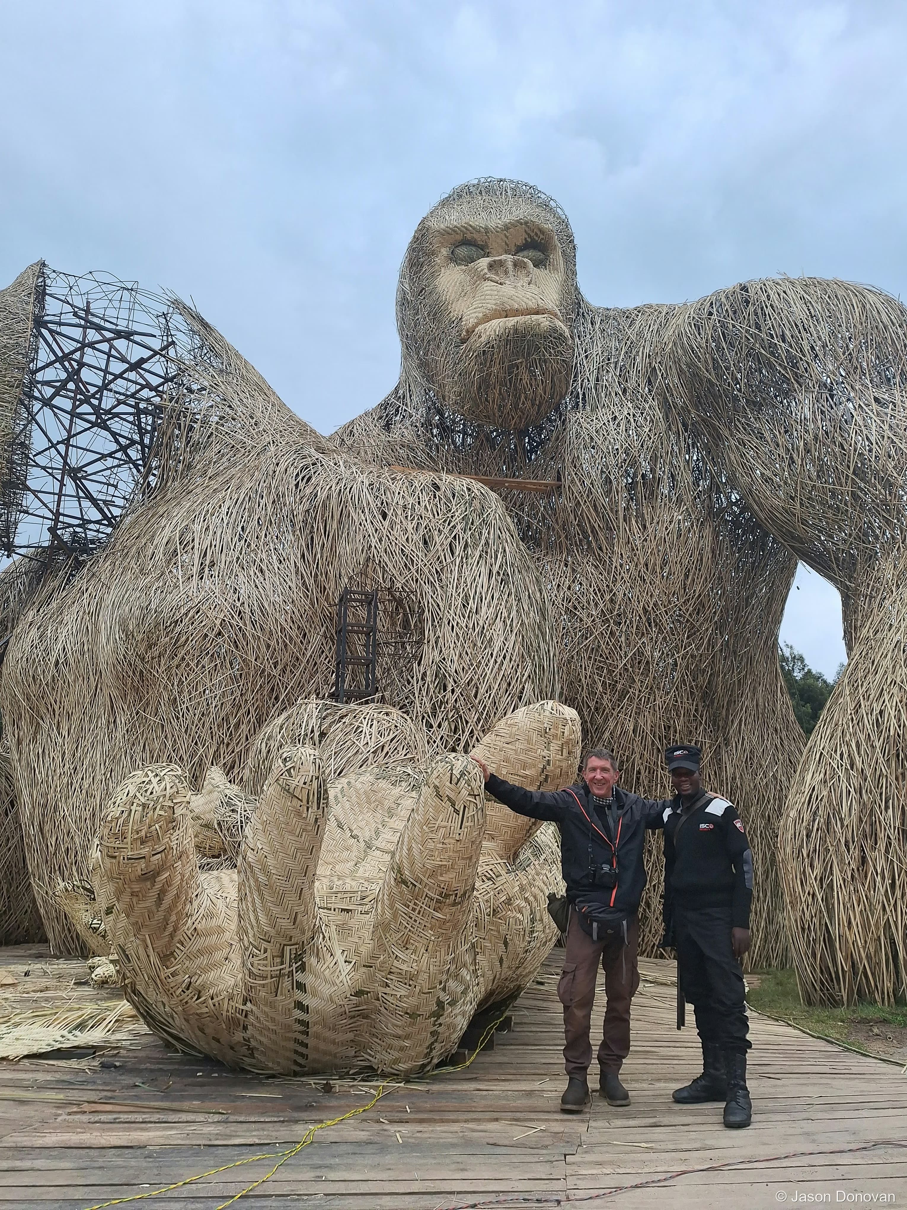Preparing for Gorilla baby naming Rwanda photography by Jason Donovan